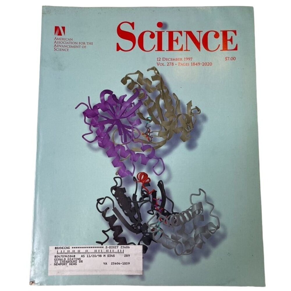 AAAS Science Magazine u Vol 278 No 5345 December 12  1997